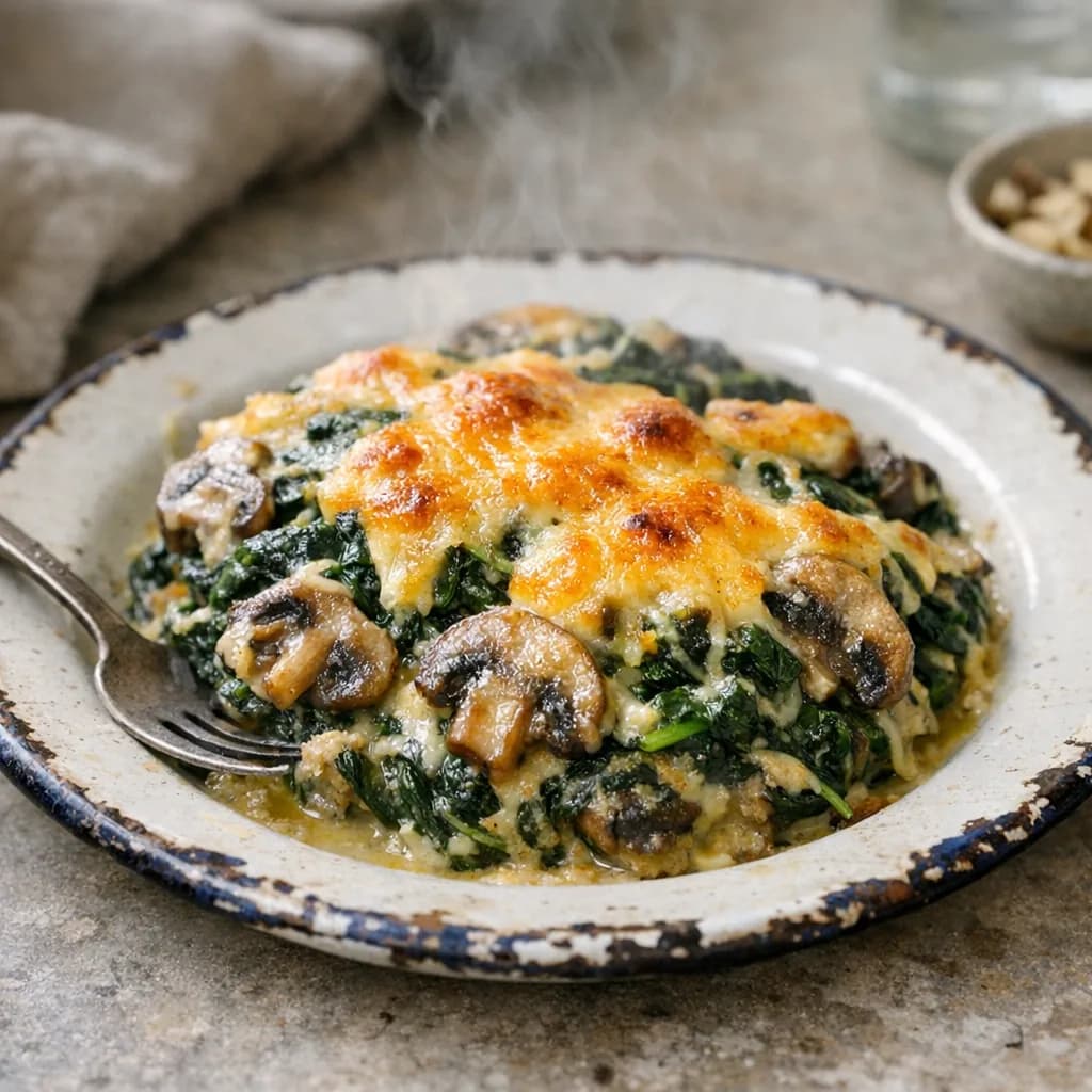 Keto Spinach Mushroom Bake recipe