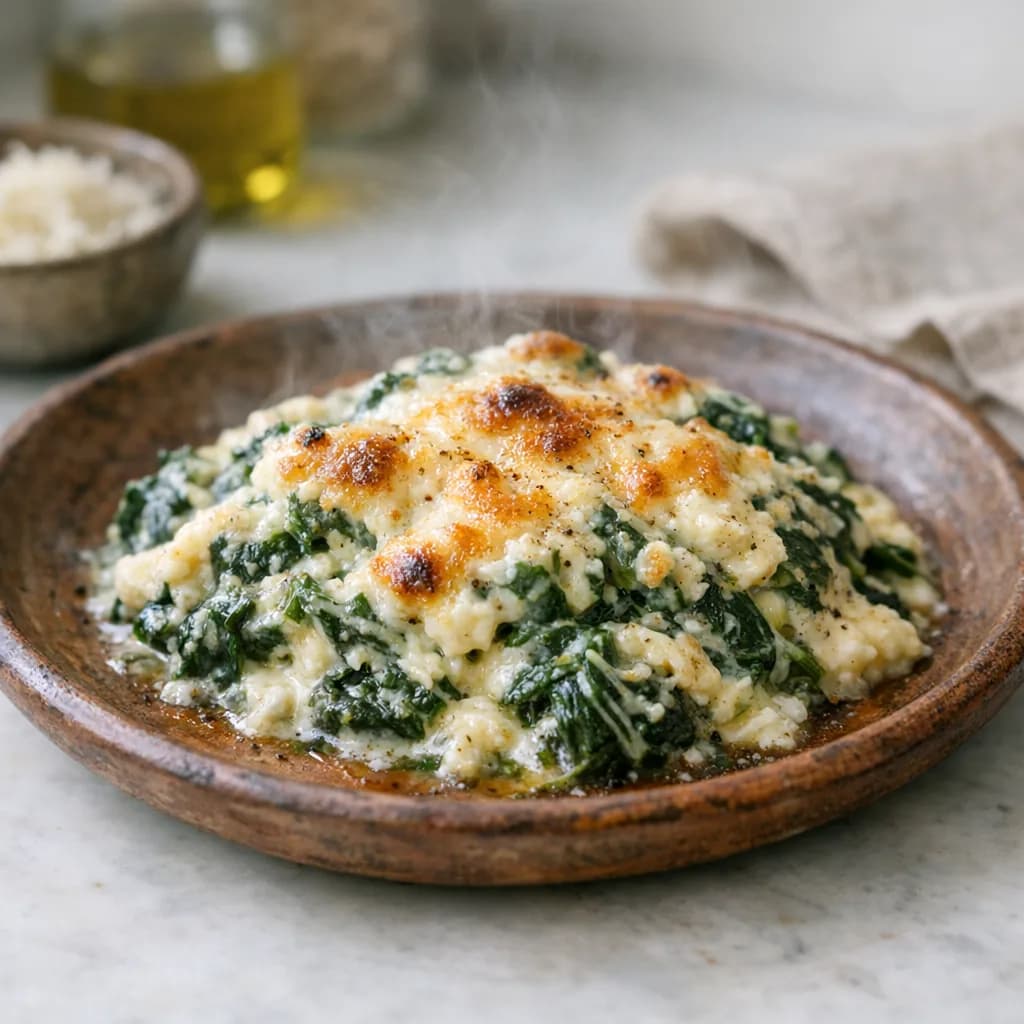 Keto Spinach Parmesan Bake recipe