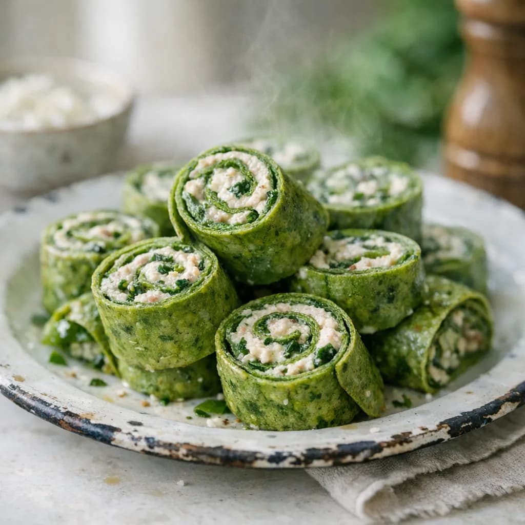 Keto Spinach Tortilla Rolls recipe