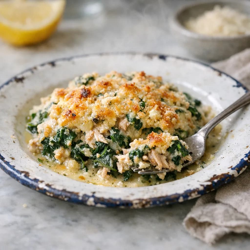 Keto Tuna Spinach Bake recipe