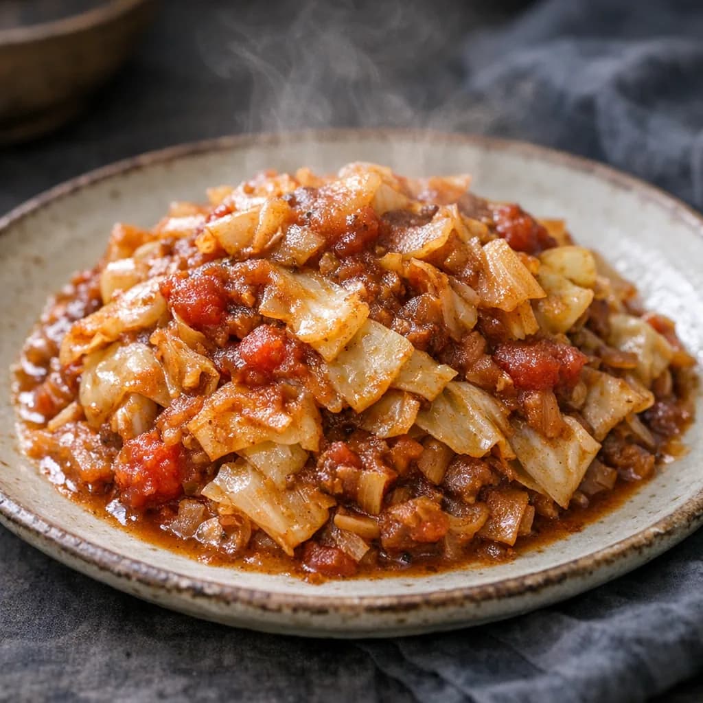 Kosher Beef and Cabbage Bake recipe