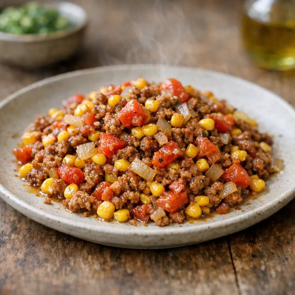 Kosher Skillet Beef and Corn recipe