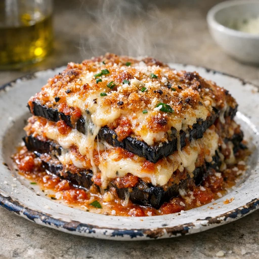 Layered Eggplant and Cheese Bake recipe