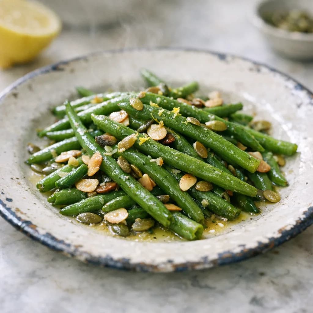 Lemon Almond Green Beans recipe