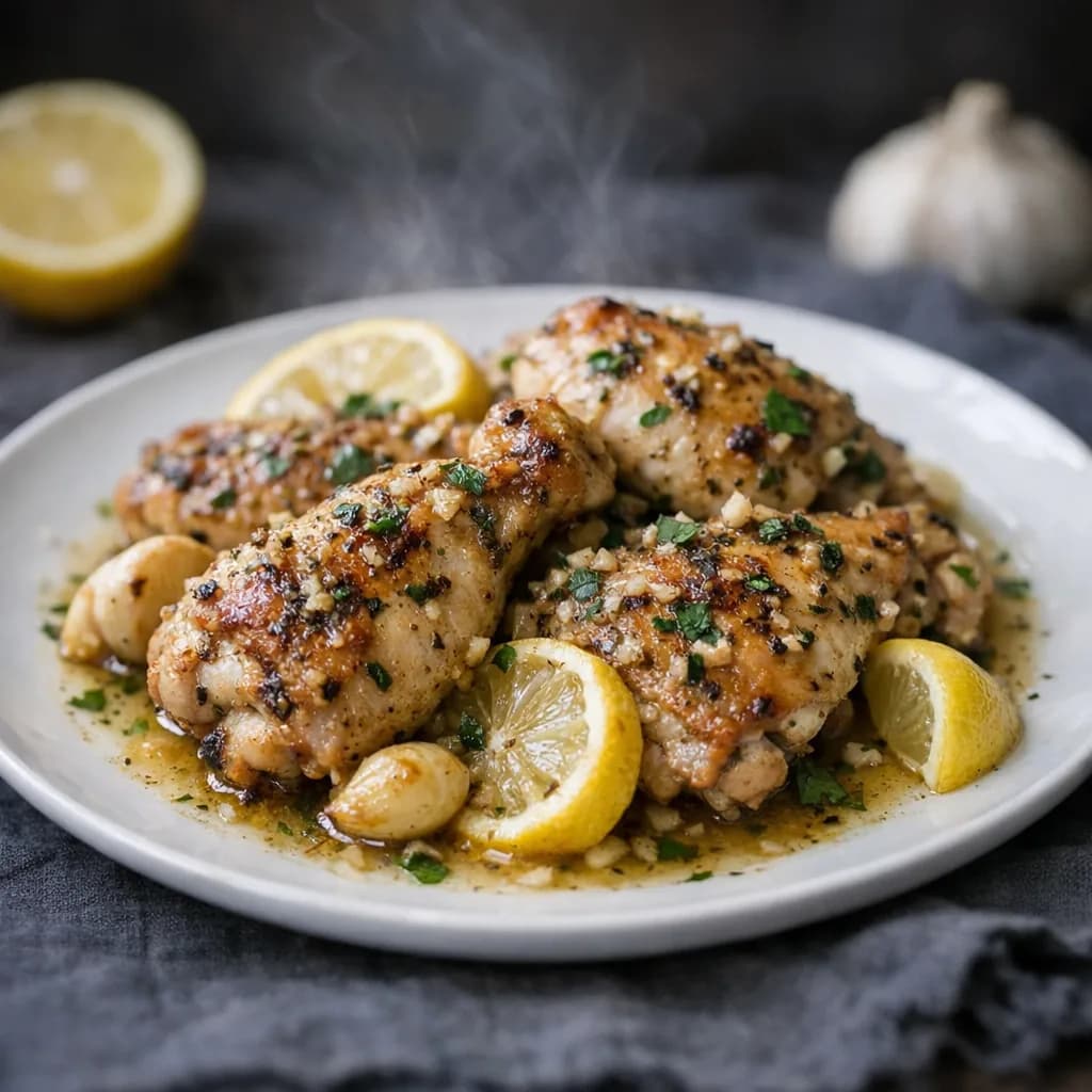 Lemon Garlic Halal Chicken Bake recipe