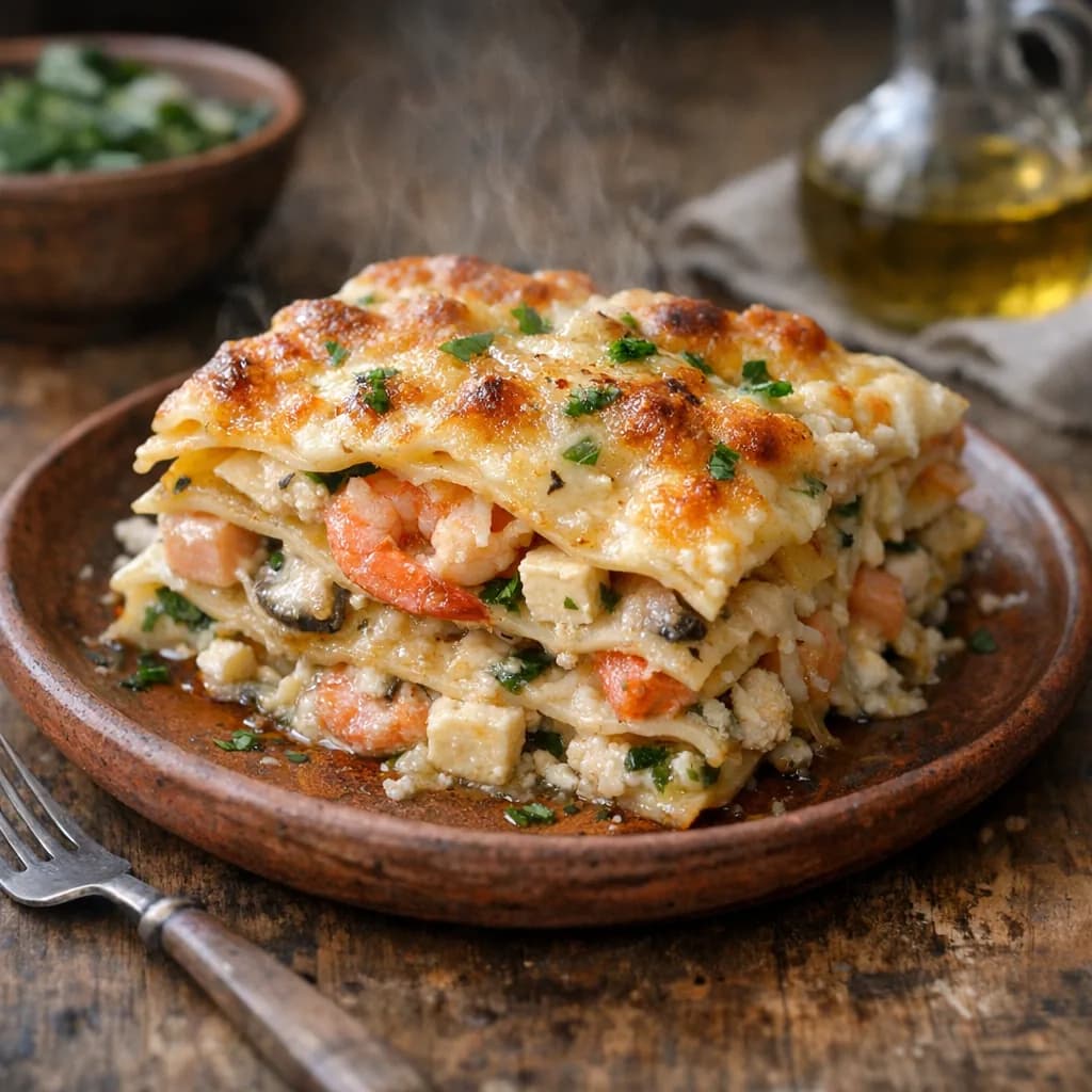 Pescatarian Seafood Lasagna recipe