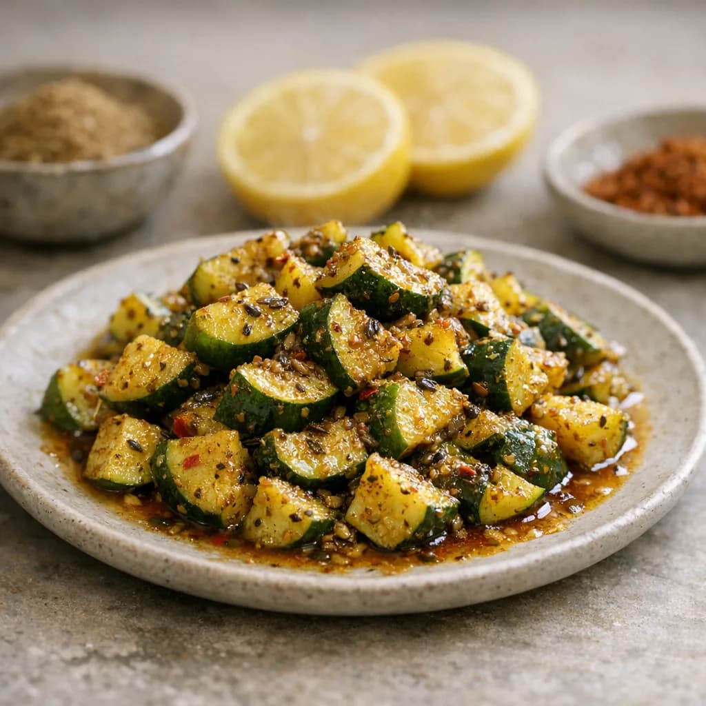 Quick Jain Cucumber Pickles recipe