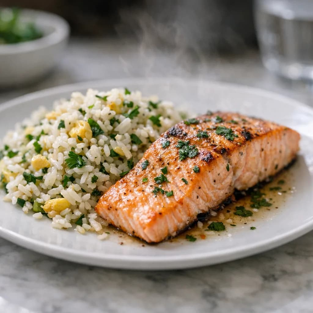 Salmon and Herb Rice Dinner recipe