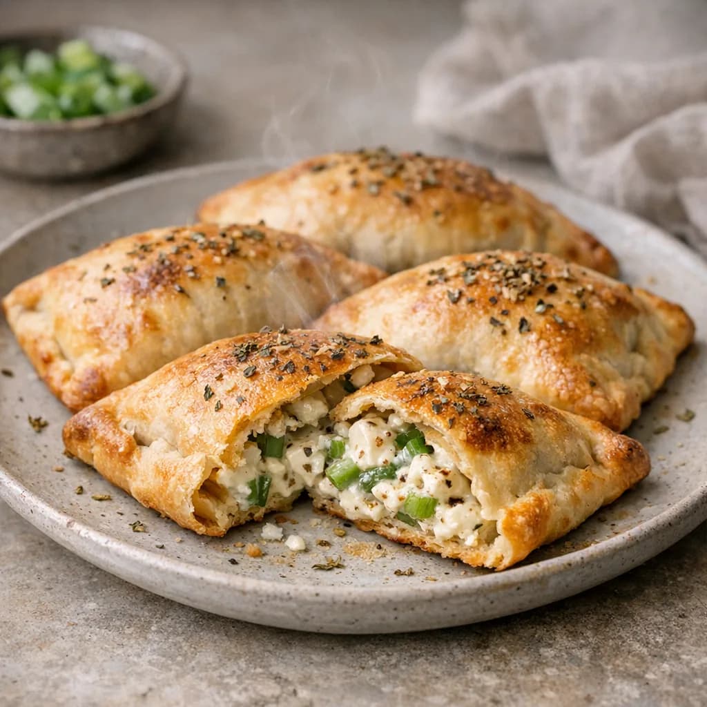 Cream Cheese and Oregano Puff Pastries recipe