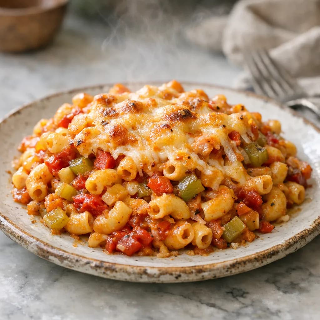 Savory Baked Macaroni Casserole recipe