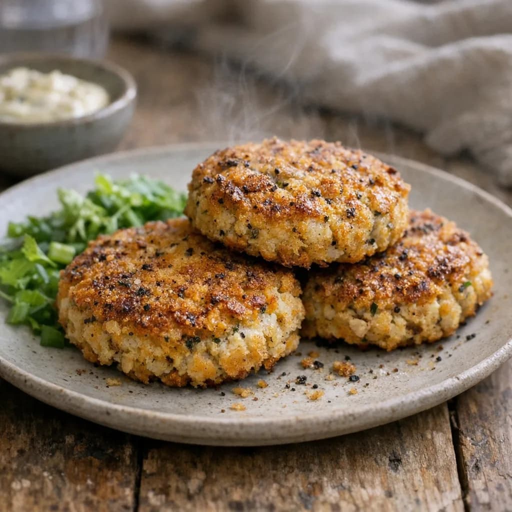 Savory Baked Salmon Patties recipe