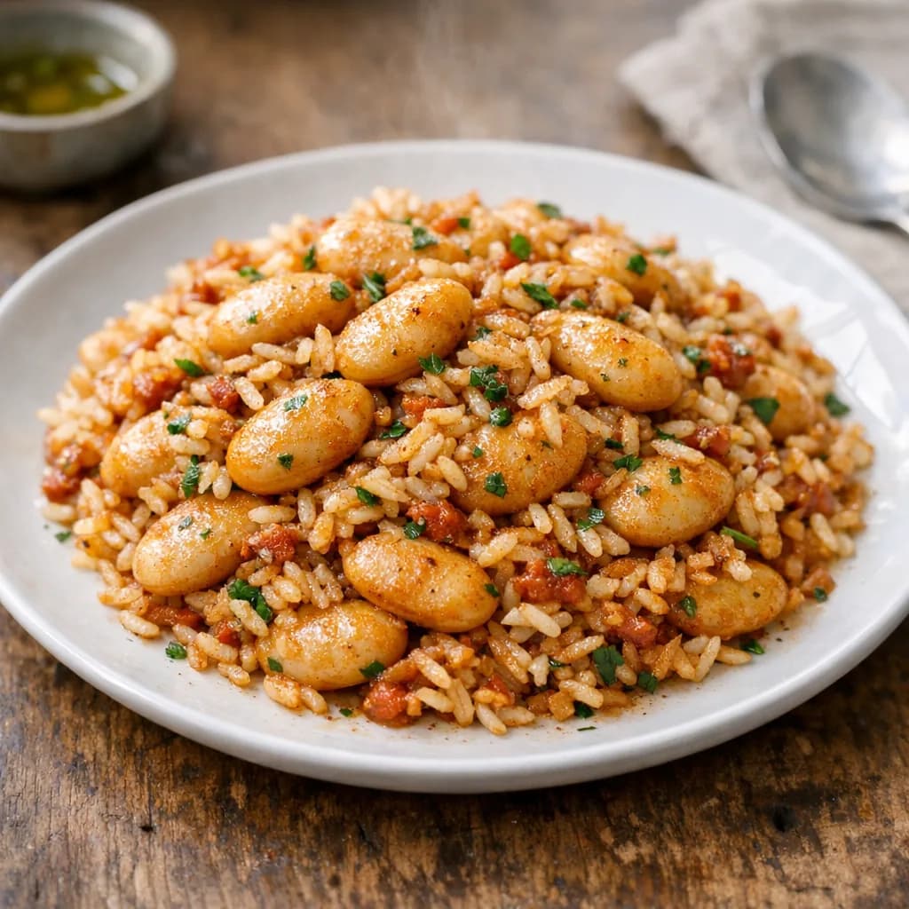Savory Butter Beans and Rice recipe