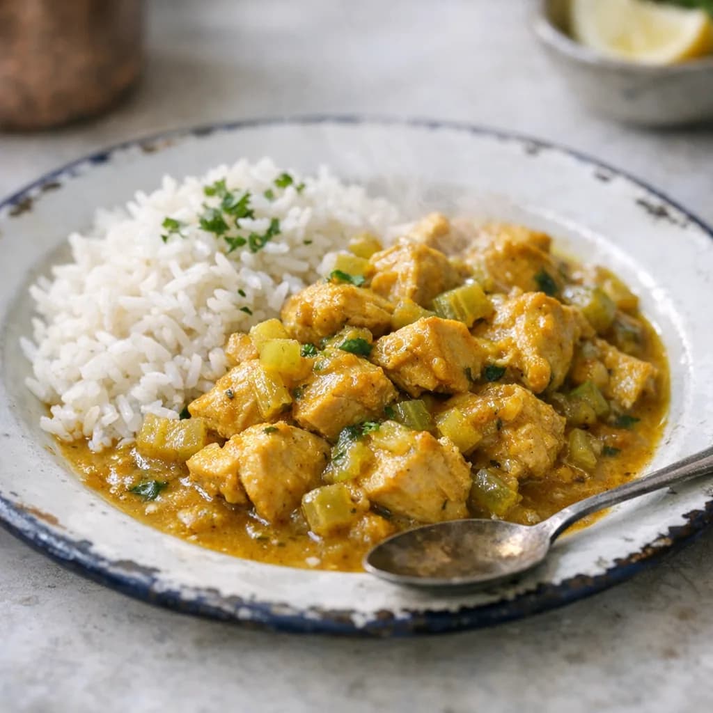 Savory Chicken Curry with Rice recipe