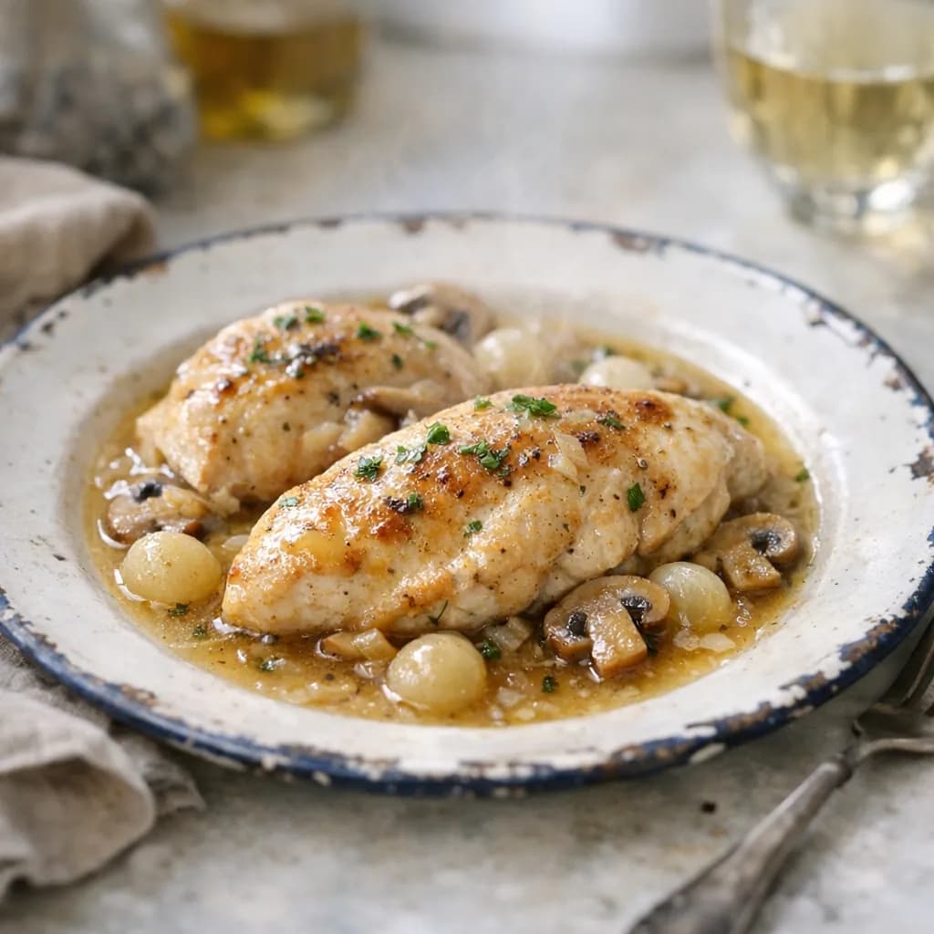 Savory Chicken in Wine Sauce recipe