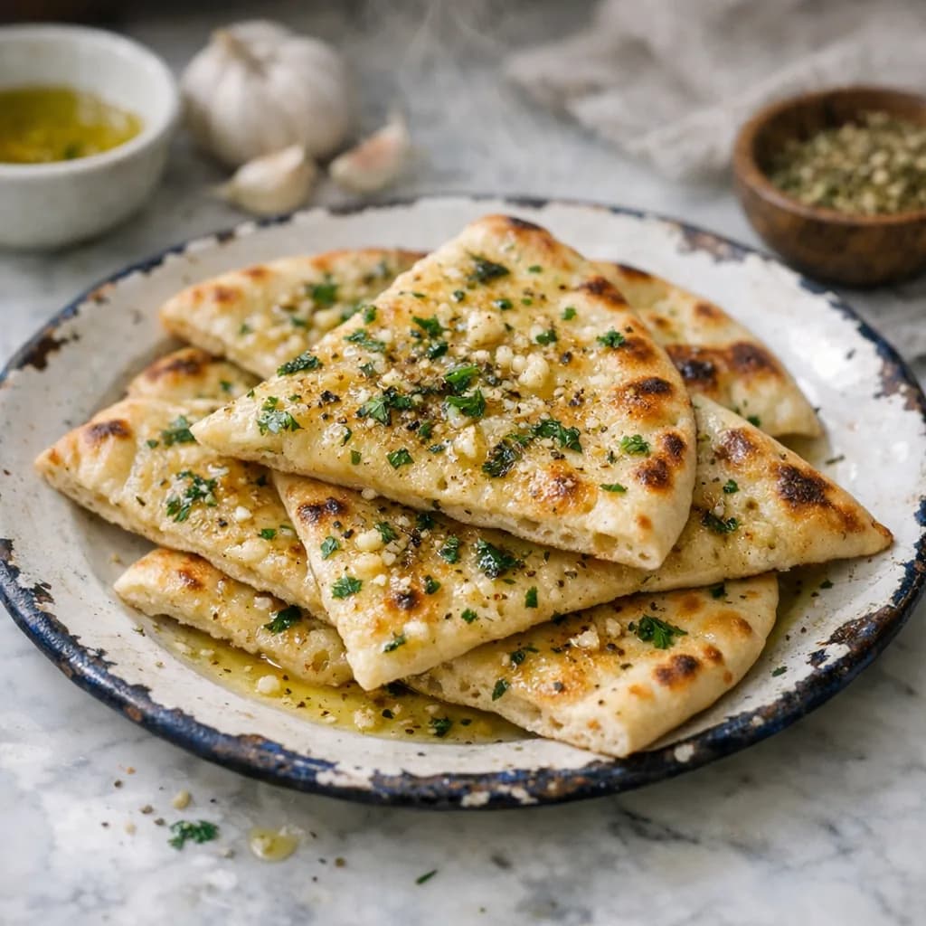 Savory Garlic Herb Flatbread recipe