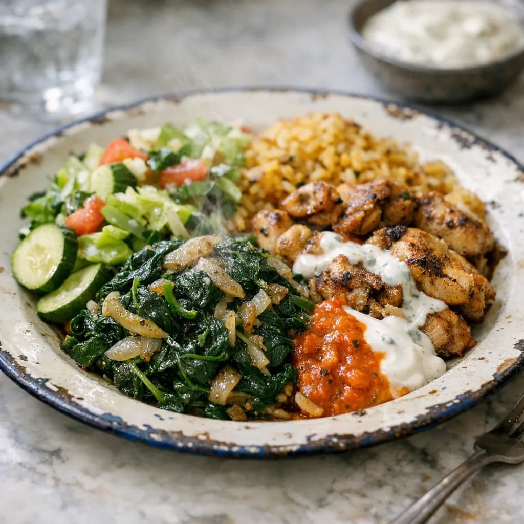 Savory Halal Dinner Bowl recipe