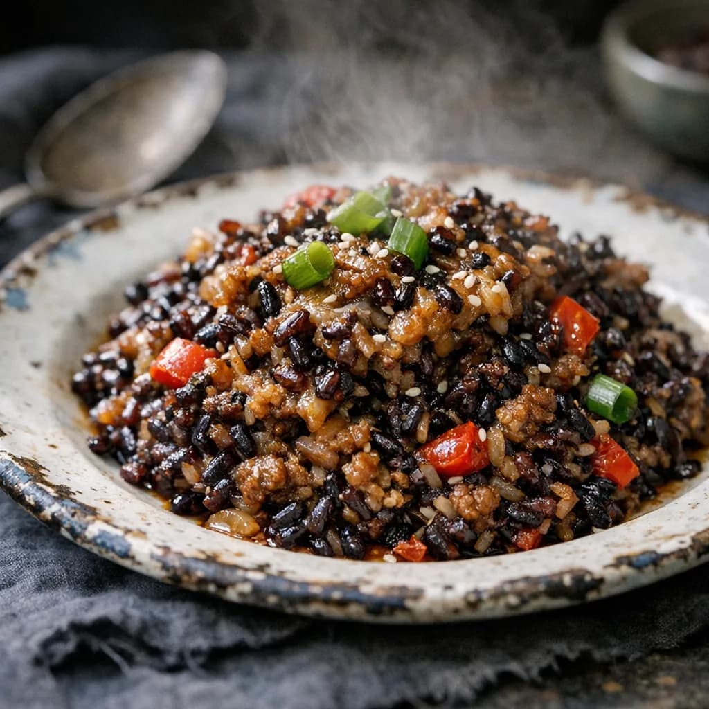 Savory Kosher Beef and Rice Bake recipe