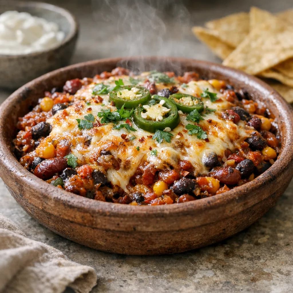 Savory Kosher Chili Bake recipe