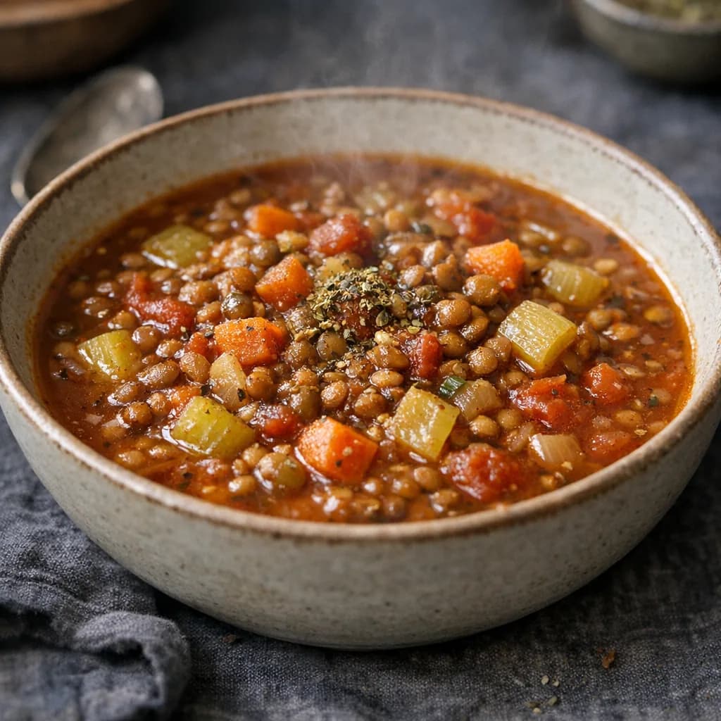 Savory Lentil and Vegetable Soup recipe