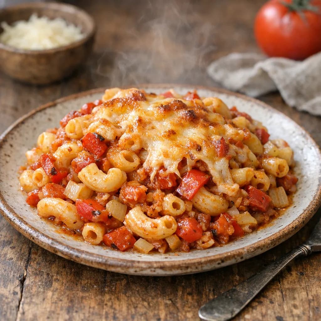 Savory Macaroni Casserole recipe