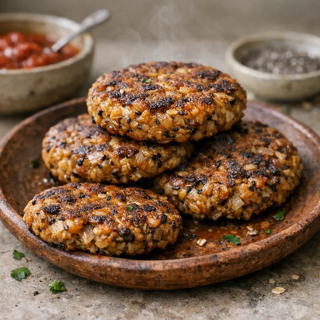 Savory Mushroom Oat Patties recipe