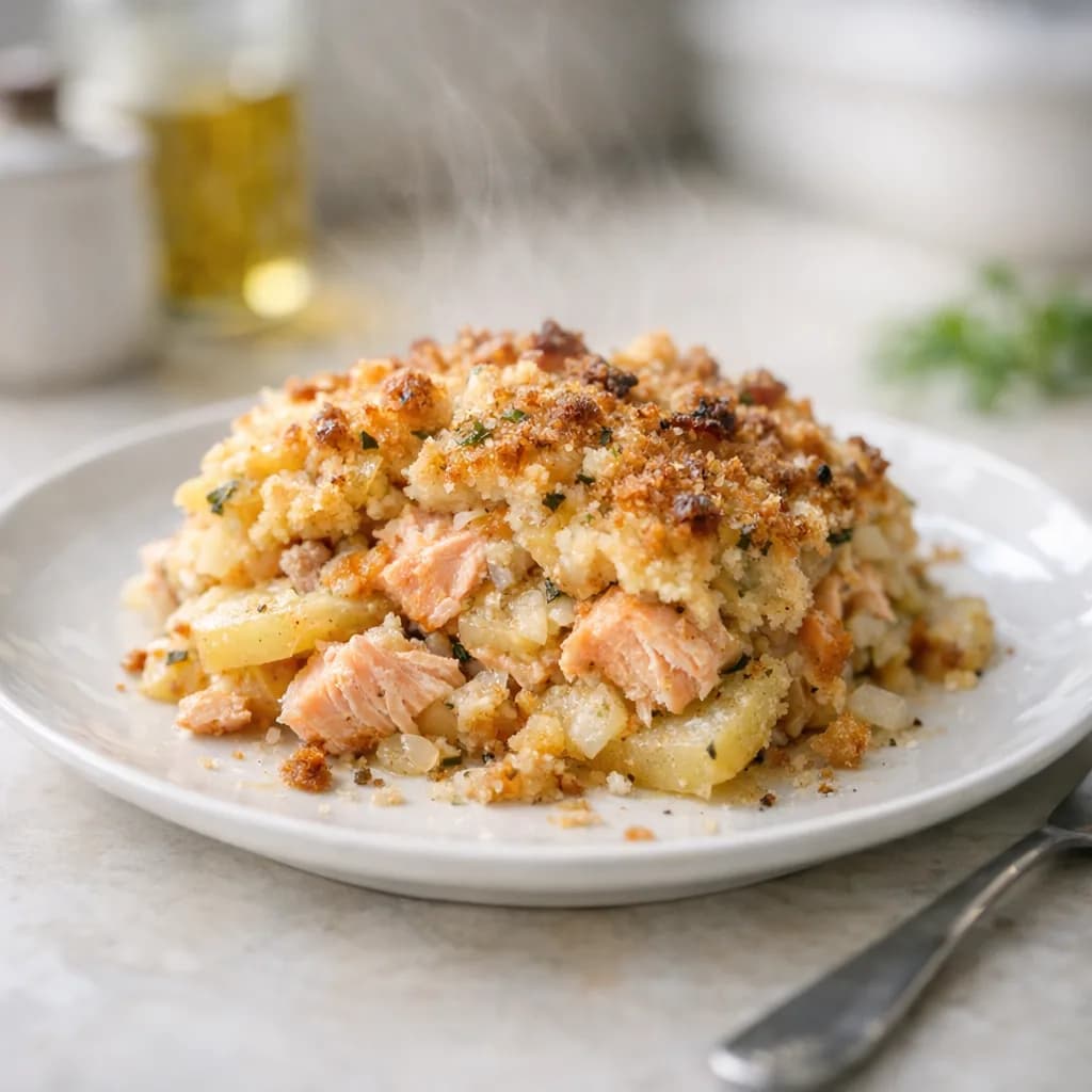 Savory Salmon and Potato Bake recipe