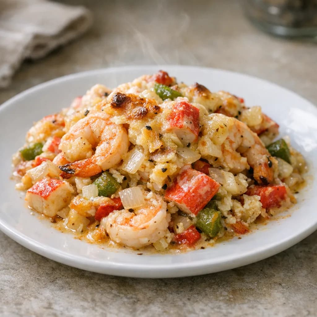 Savory Seafood Bake recipe