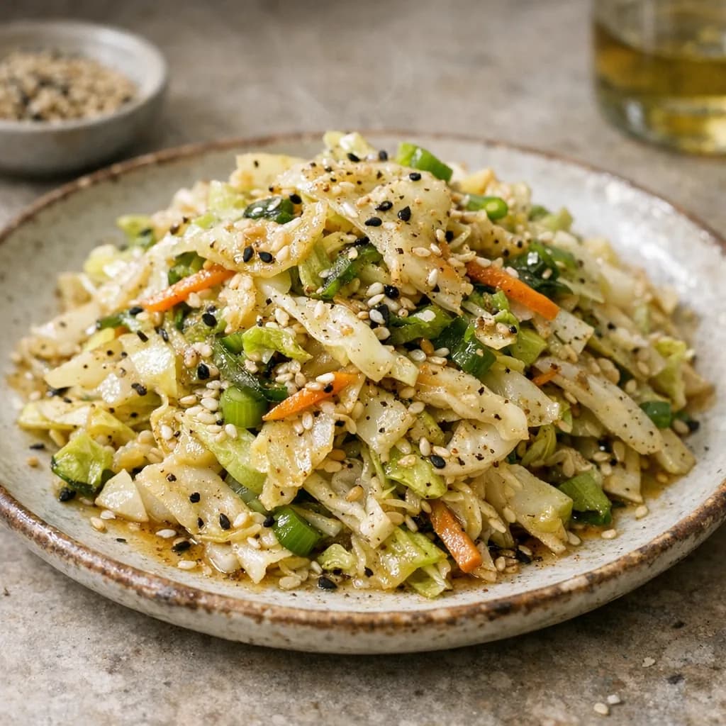 Savory Sesame Cabbage Salad recipe