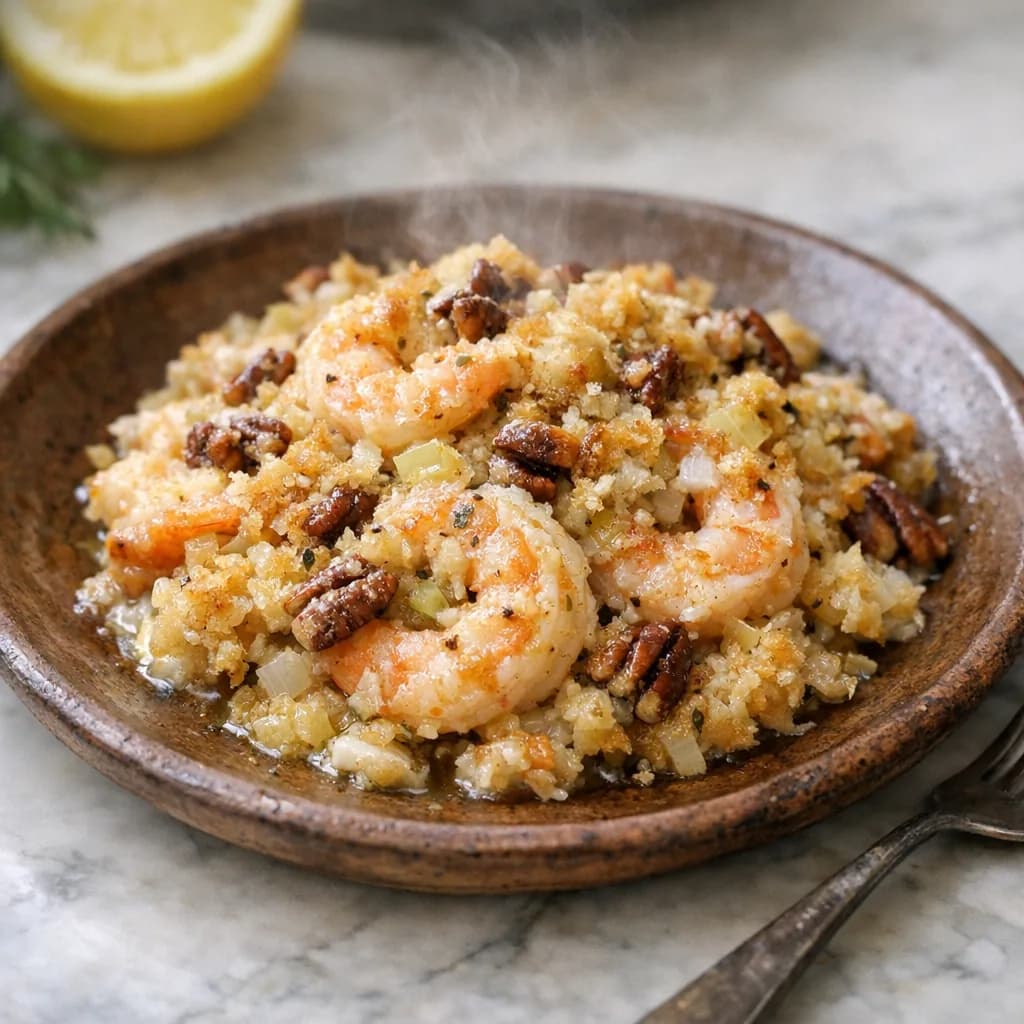 Savory Shrimp and Pecan Bake recipe