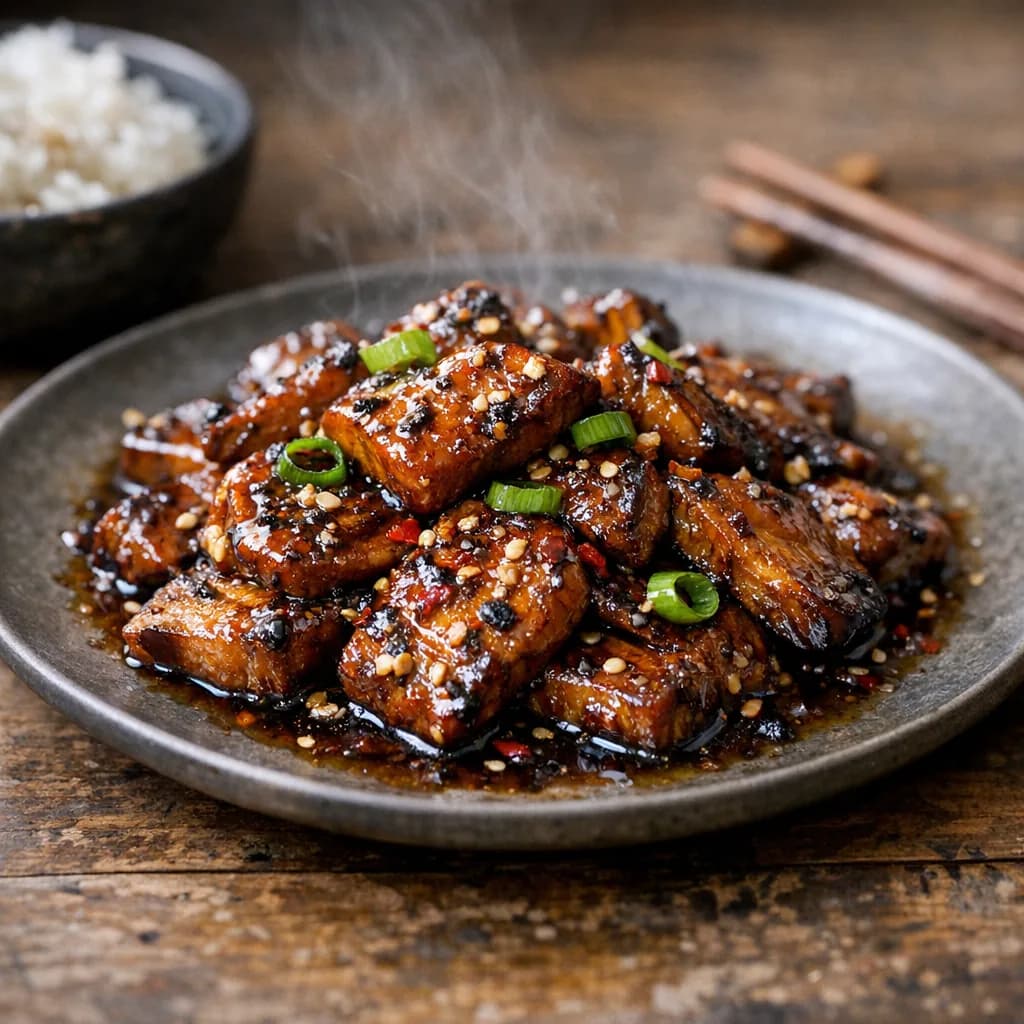 Savory Soy-Glazed Chops recipe
