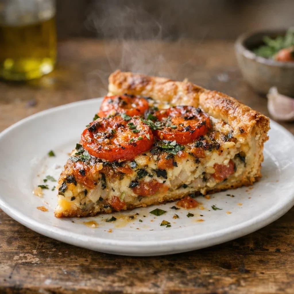 Savory Tomato and Herb Quiche recipe