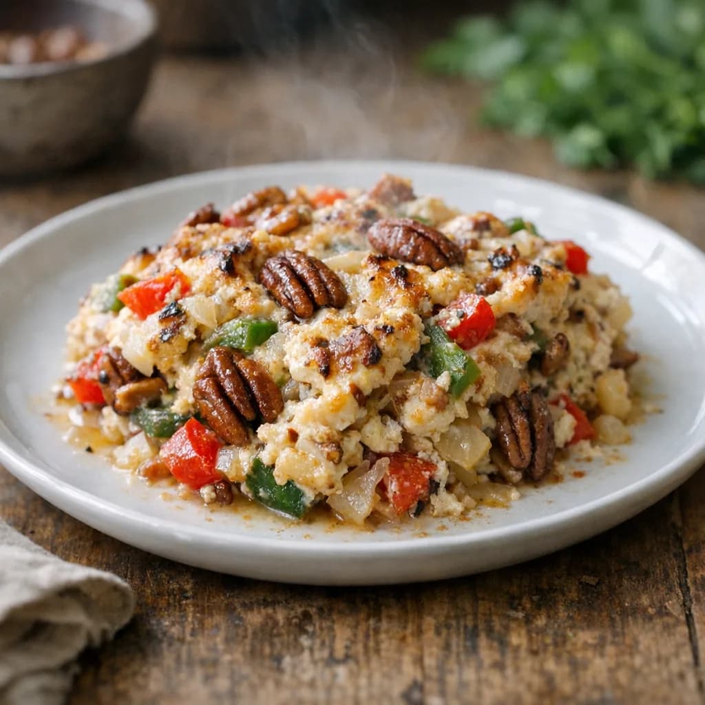 Savory Turkey and Pecan Bake recipe