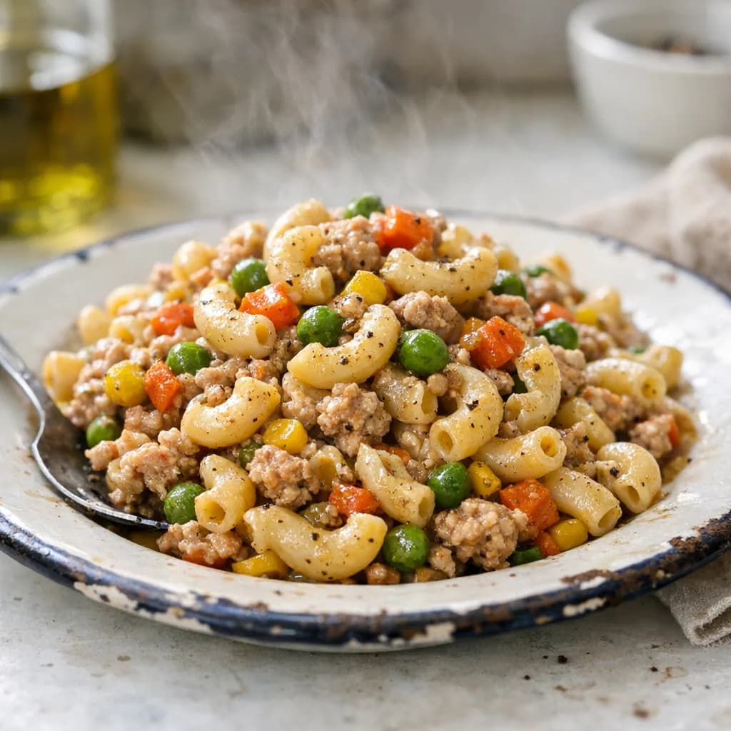 Savory Turkey Macaroni Skillet recipe