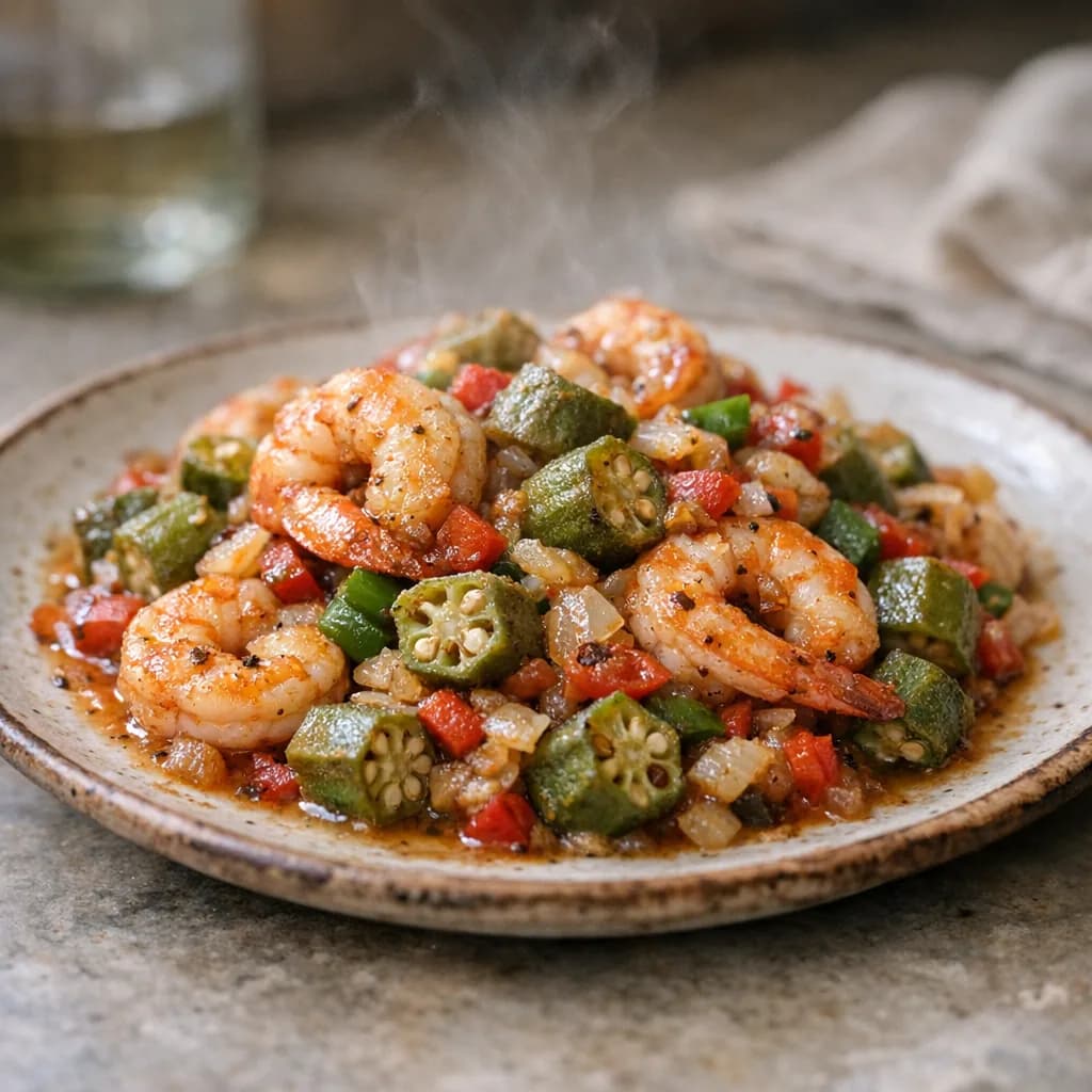 Shrimp and Okra Bake recipe