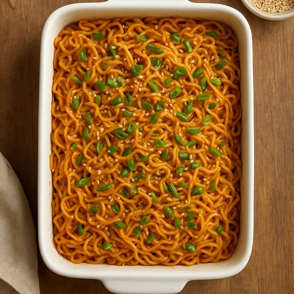 Spiced Asian Noodle Bake recipe