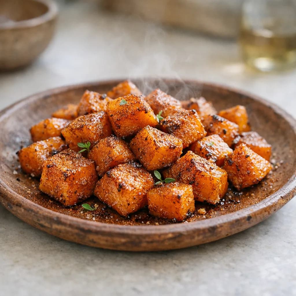 Spiced Baked Pumpkin Cubes recipe