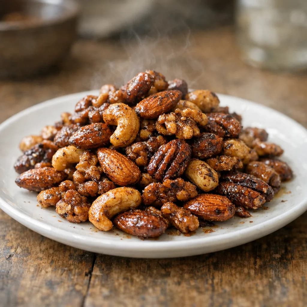 Spiced Caramelized Nuts recipe