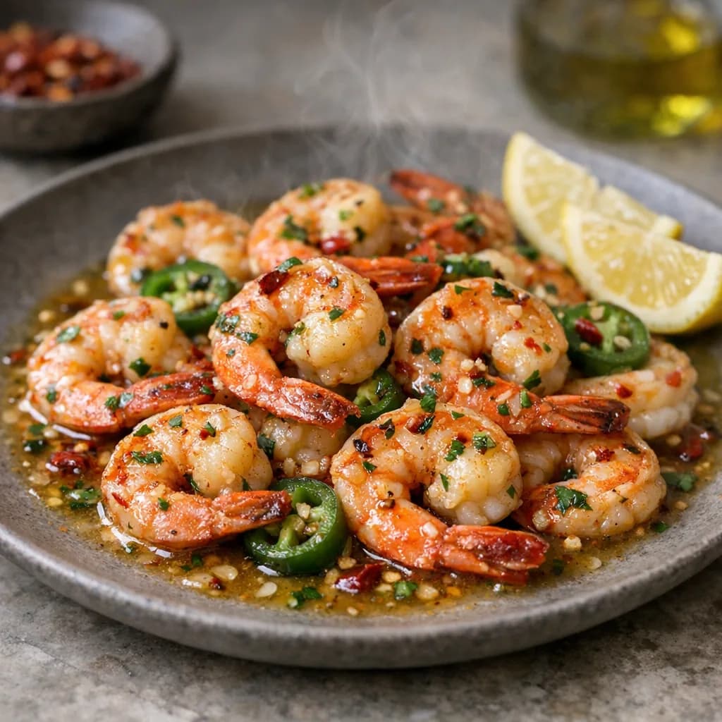 Spicy Shrimp in Lemon Wine Sauce recipe