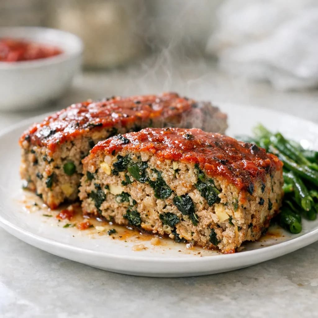 Spinach Chicken Meat Loaf recipe