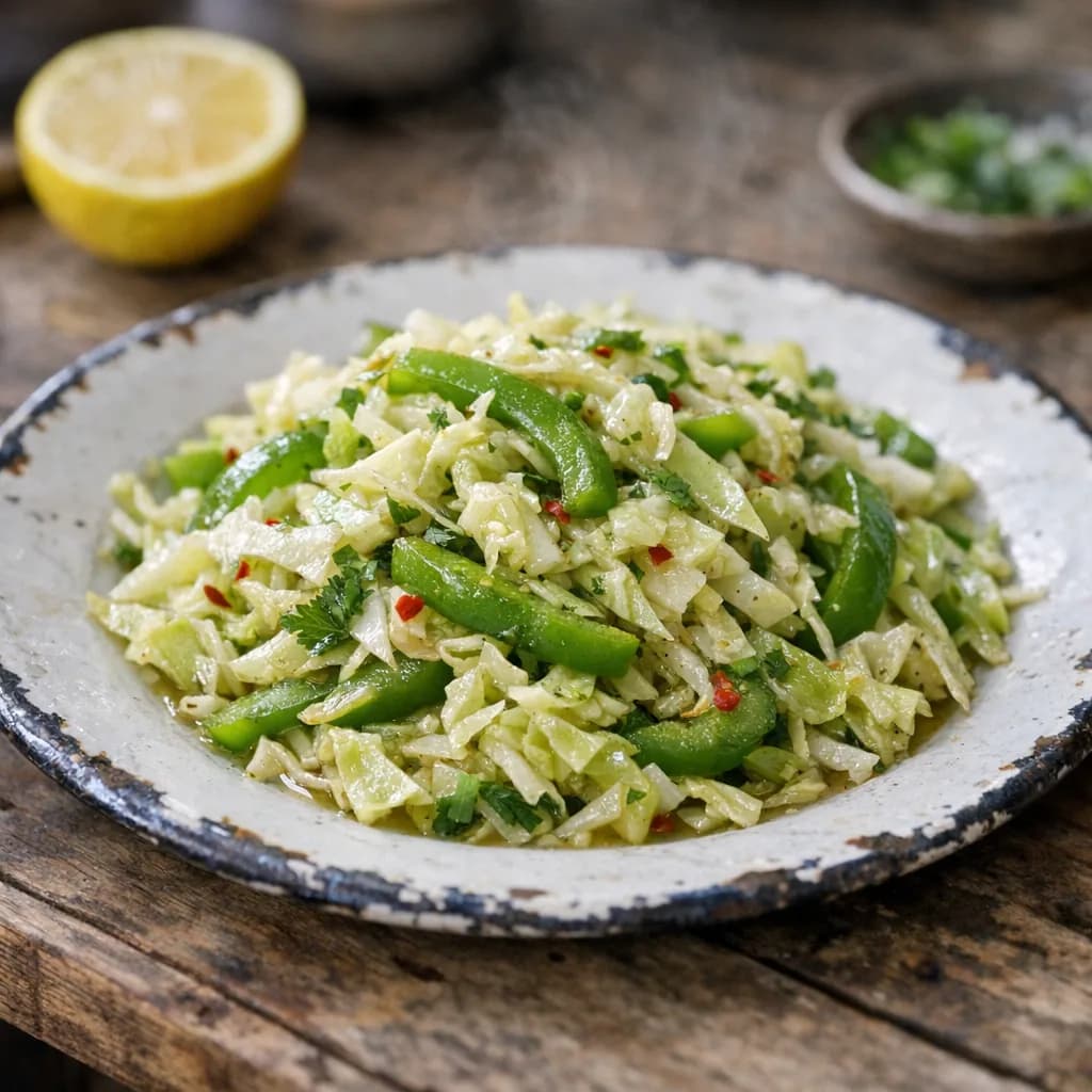 Tangy Cabbage and Pepper Salad recipe