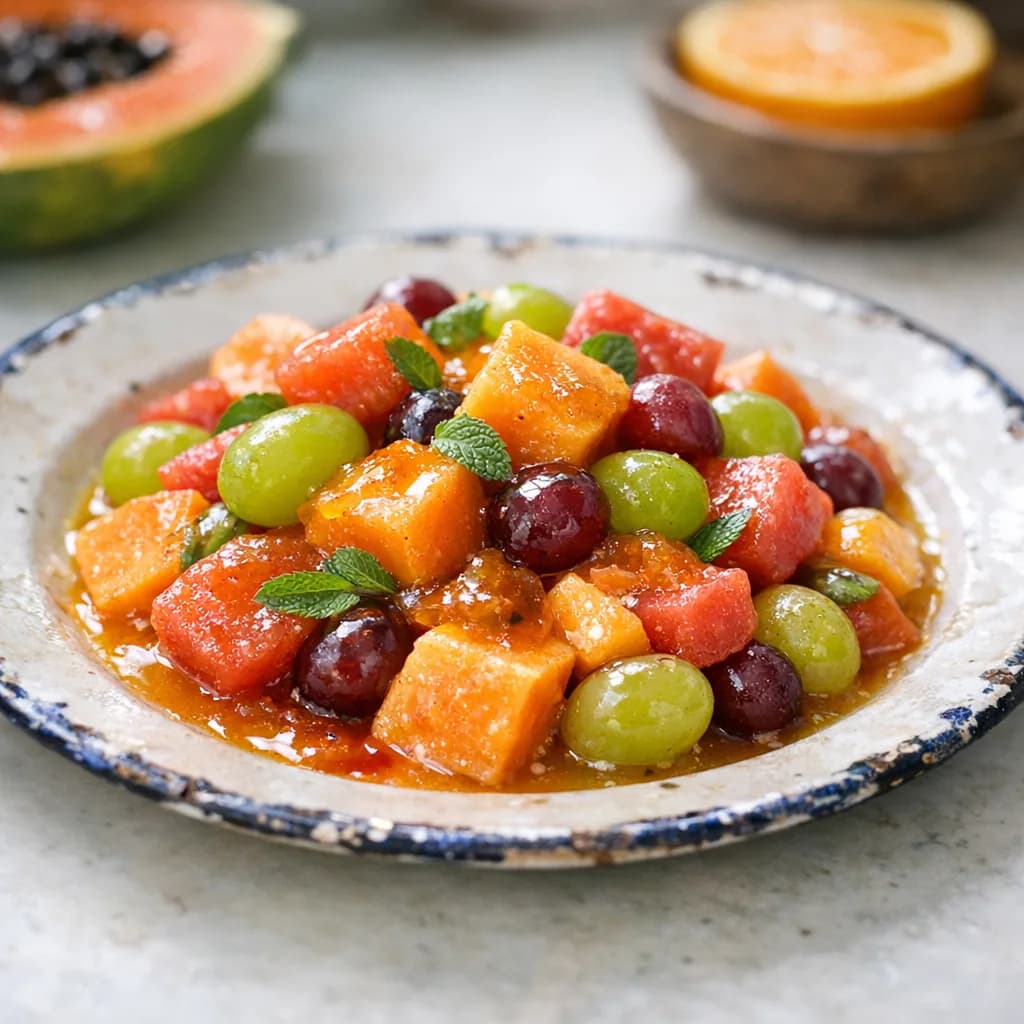 Tropical Melon and Grape Salad recipe