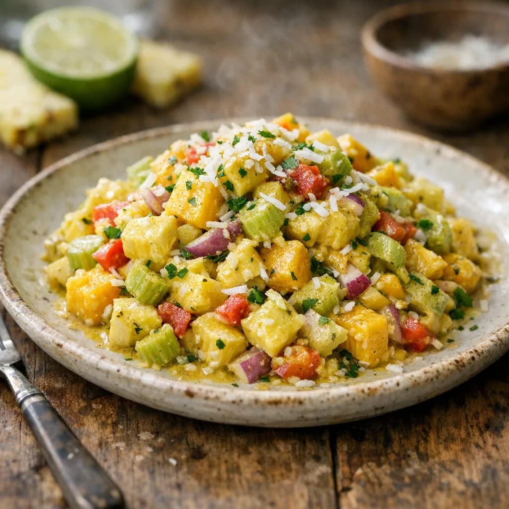 Tropical Pescatarian Salad recipe