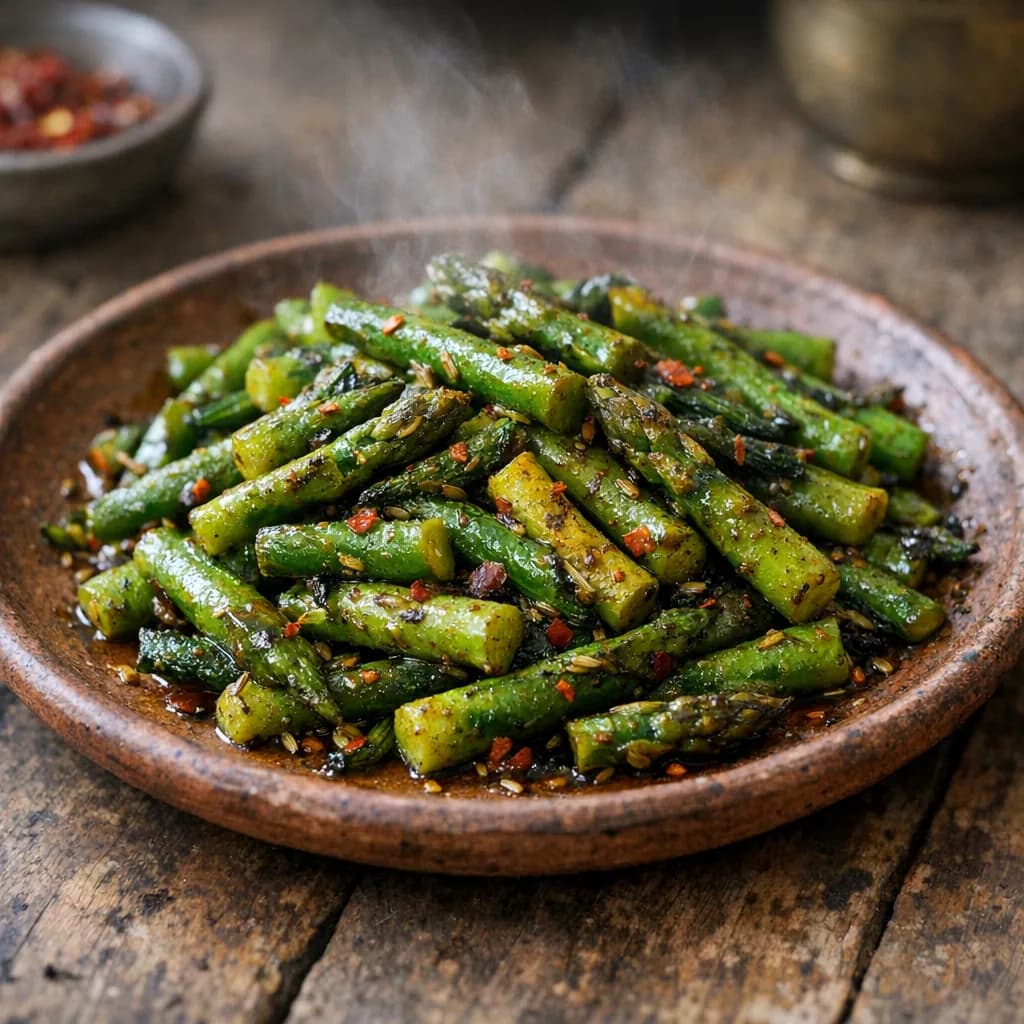 Twice-Cooked Spiced Green Beans recipe