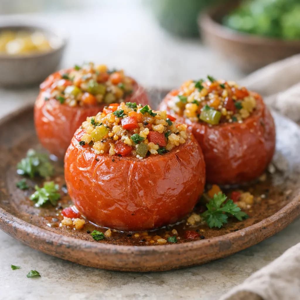 Vegan Baked Stuffed Tomatoes recipe