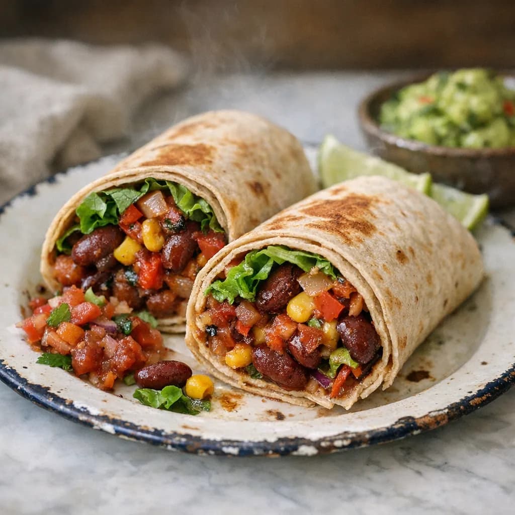 Vegan Bean and Veggie Wraps recipe