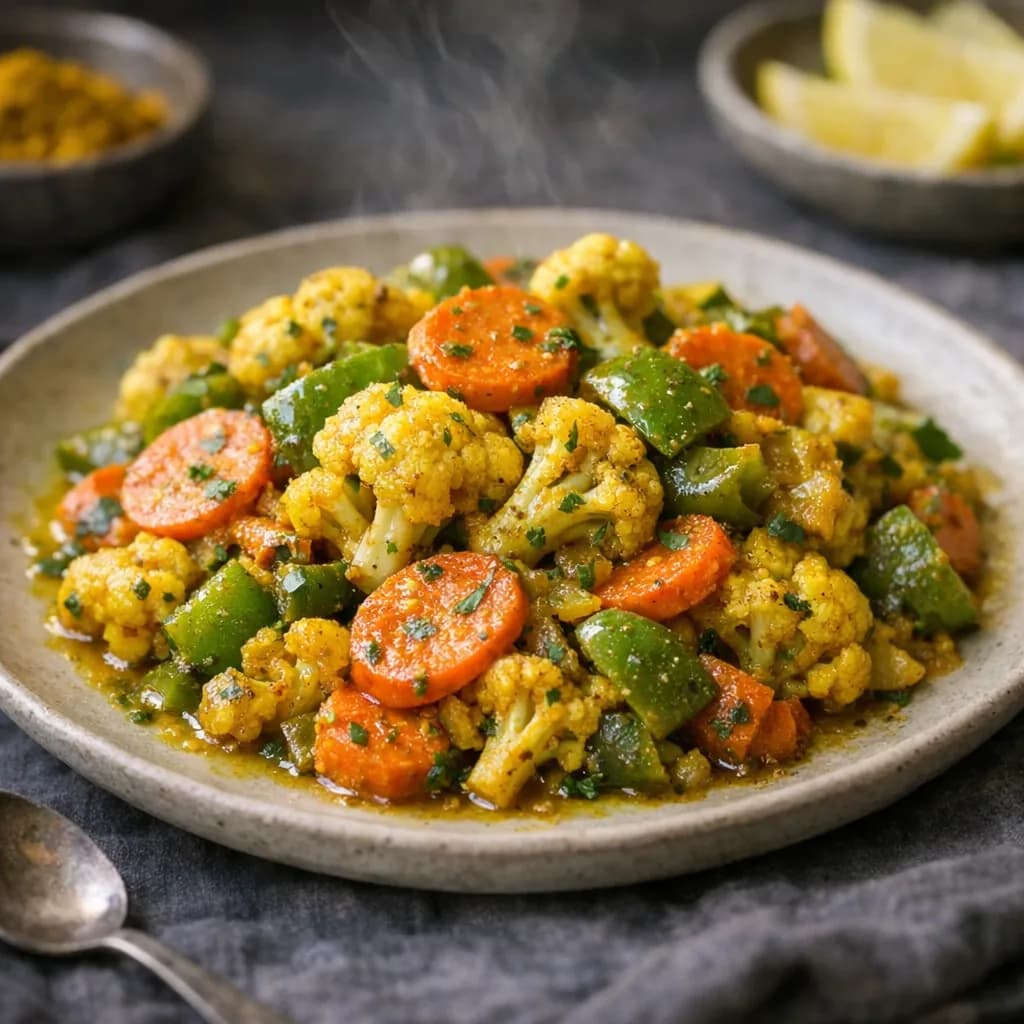 Vegan Curried Vegetable Salad recipe