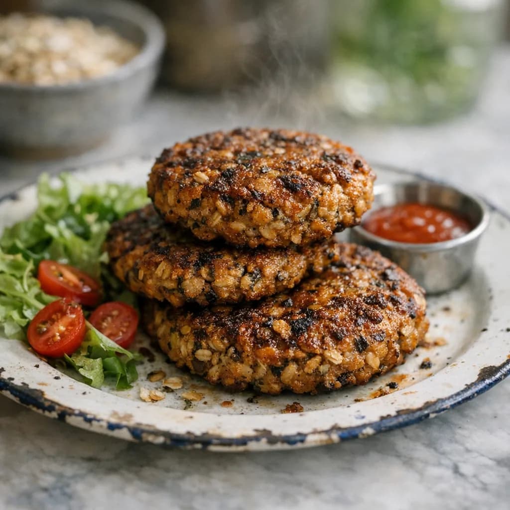 Vegan Savory Soybean Patties recipe