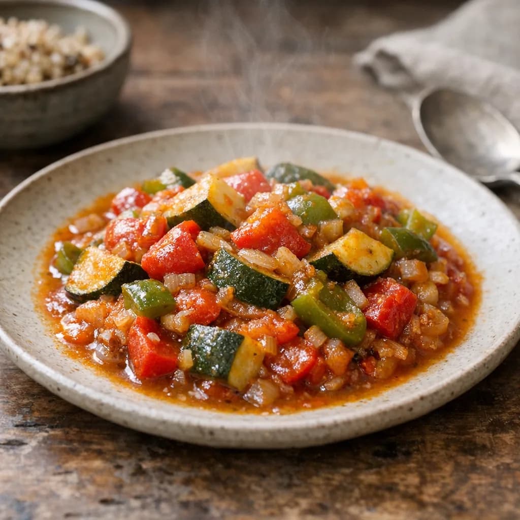 Vegan Zucchini and Pepper Stew recipe