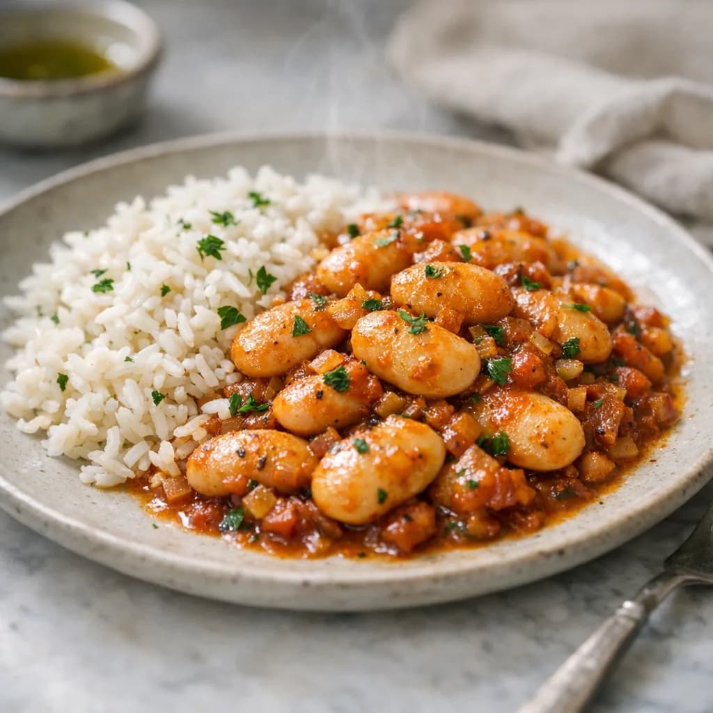 Vegetarian Butter Beans and Rice recipe