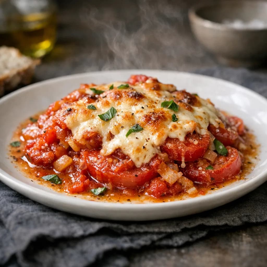 Vegetarian Cheesy Tomato Bake recipe